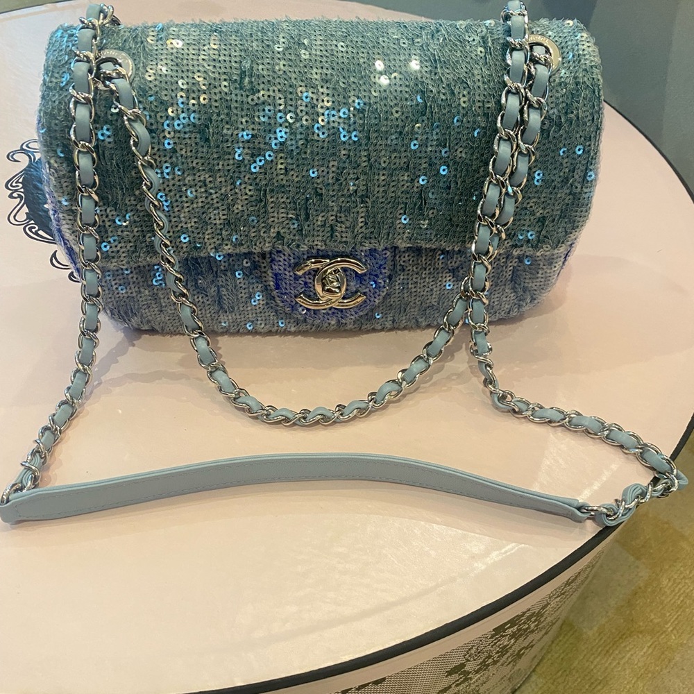 Chanel sequin waterfall bag